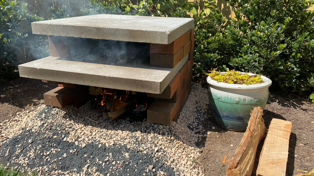wood-fired pizza oven for under 50 dollars.  firewood